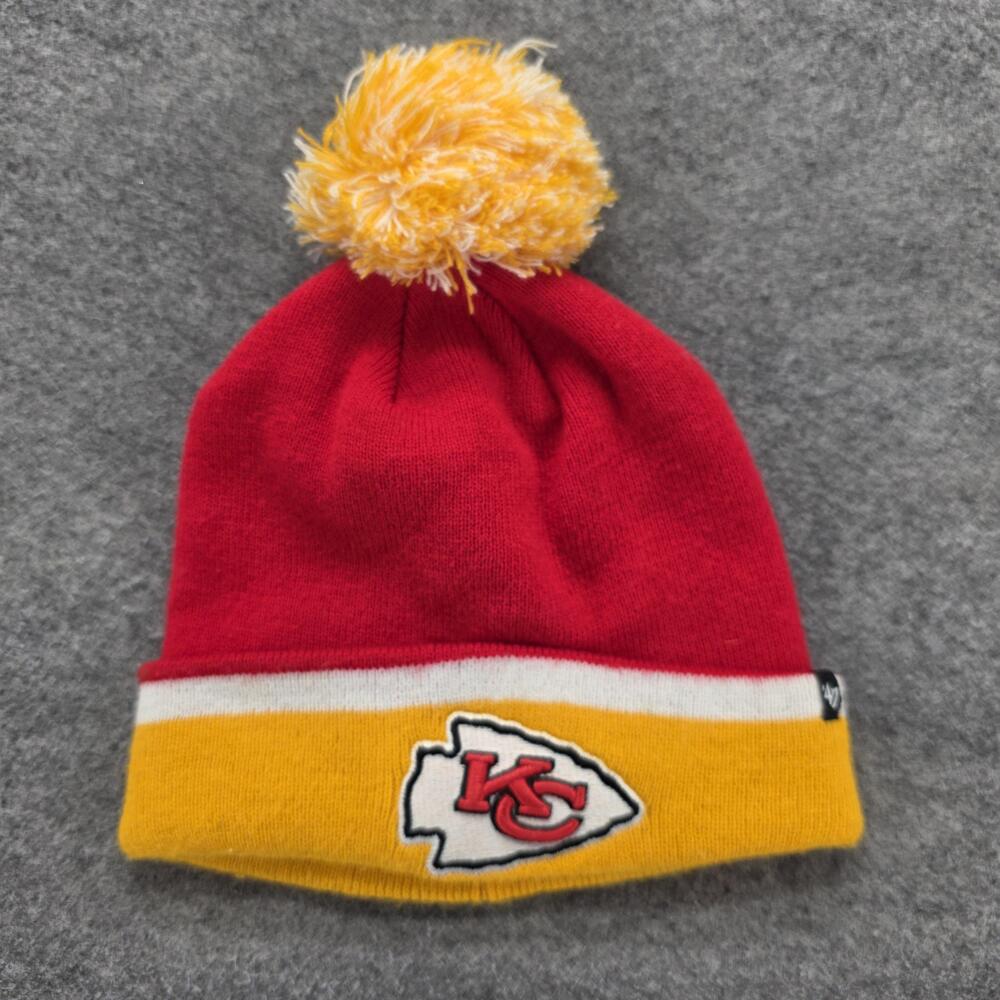 Kansas City Chiefs Hat Cap Mens One Size Red NFL Football '47 Knit Beanie